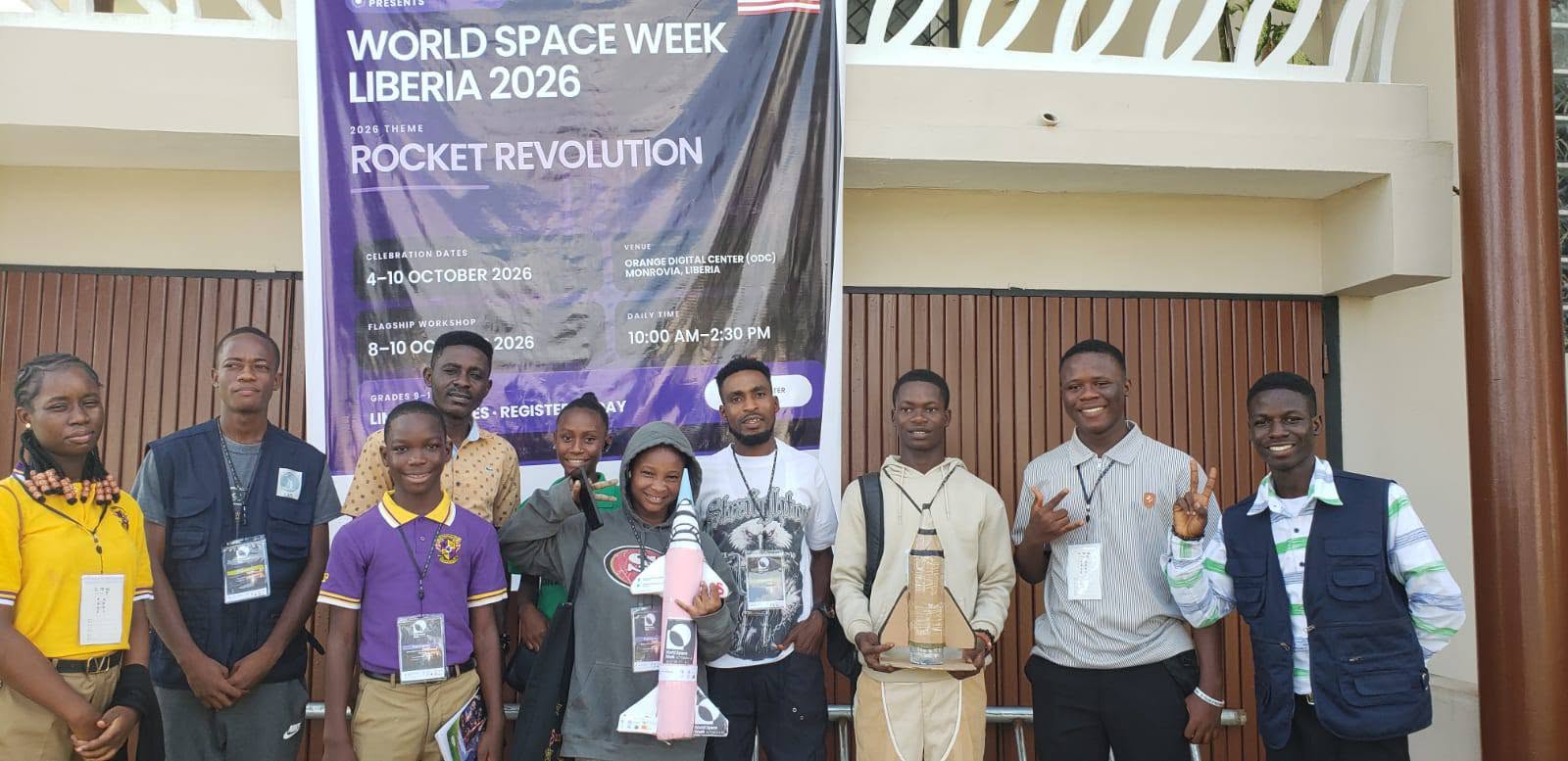 Participants during World Space Week Liberia 2026 at Orange Digital Center